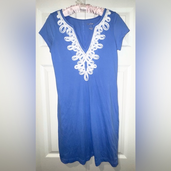 Lilly Pulitzer Brewster Dress in Blue Haven, Size Small. EEUC - Picture 2 of 10
